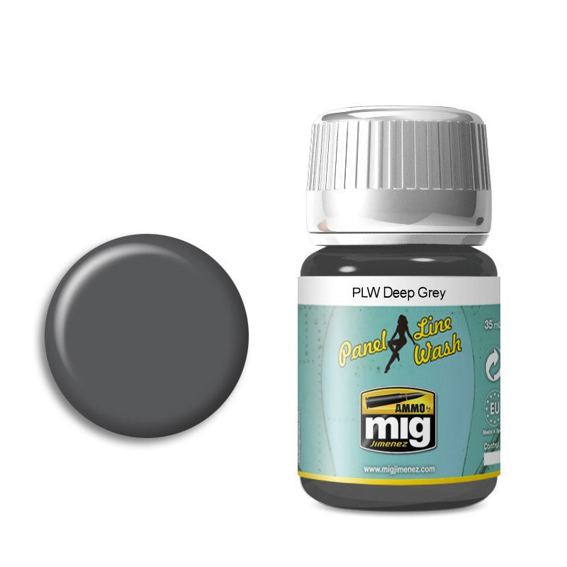 AMMO by Mig 1602 Deep Grey Panel Line Wash Enamel 35ml Bottle