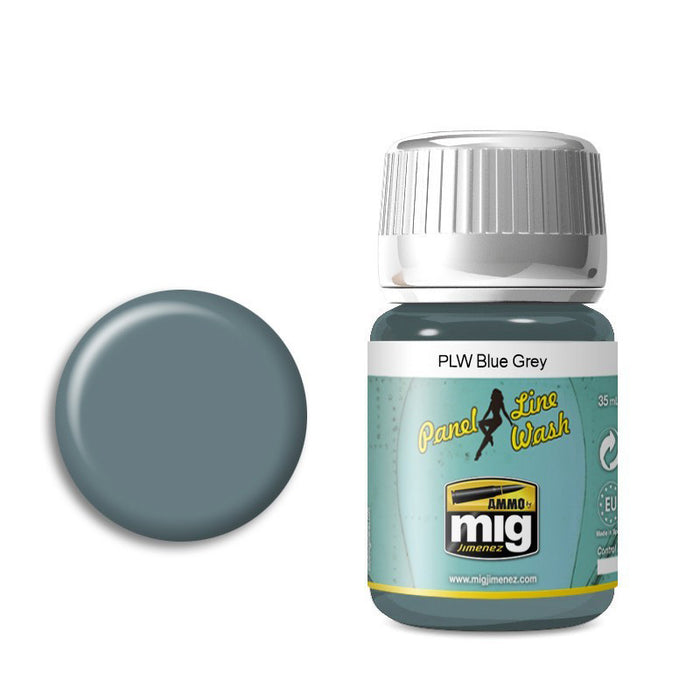 AMMO by Mig 1613 Blue Grey Panel Line Wash Enamel 35ml Bottle