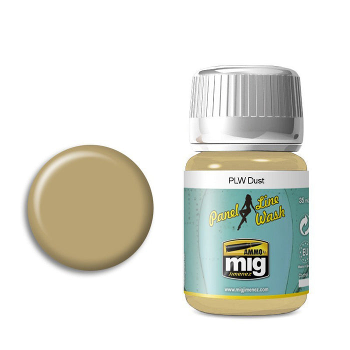AMMO by Mig 1620 Dust Panel Line Wash Enamel 35ml Bottle