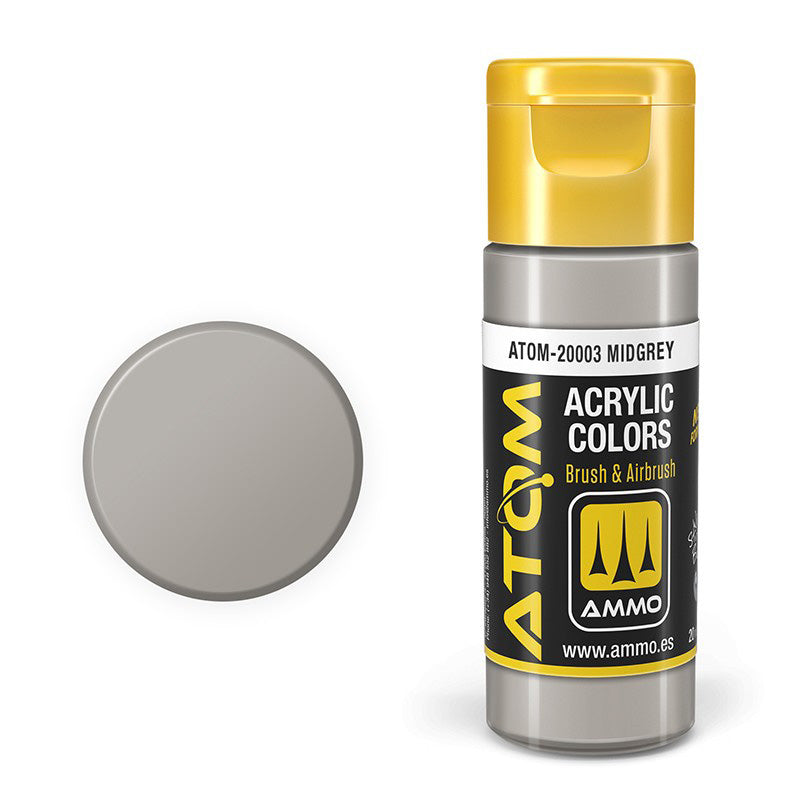 AMMO by Mig 20003 Atom: Midgrey Acrylic Paint 20ml Bottle