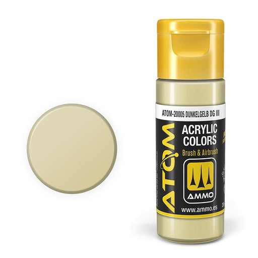 AMMO by Mig 20005 Atom: Dunkelgelb DG III Acrylic Paint 20ml Bottle