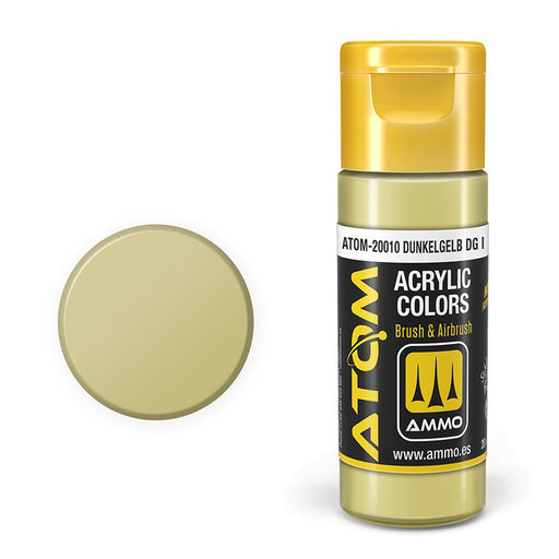 AMMO by Mig 20010 Atom: Dunkelgelb DG I Acrylic Paint 20ml Bottle