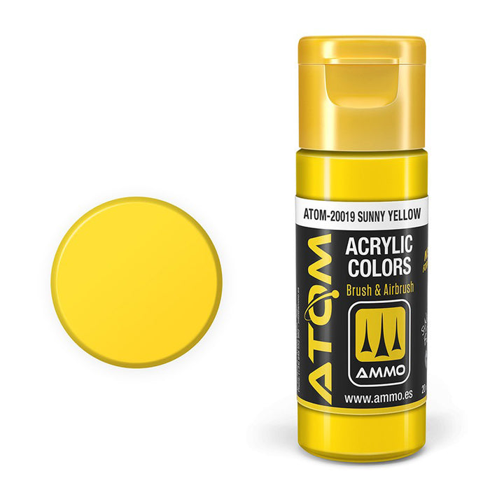 AMMO by Mig 20019 Atom: Sunny Yellow Acrylic Paint 20ml Bottle