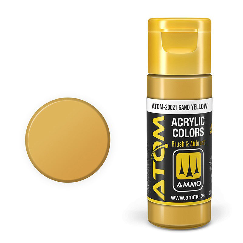AMMO by Mig 20021 Atom: Sand Yellow Acrylic Paint 20ml Bottle