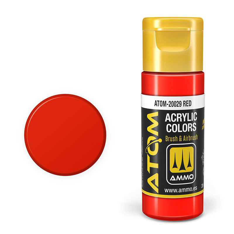 AMMO by Mig 20029 Atom: Red Acrylic Paint 20ml Bottle