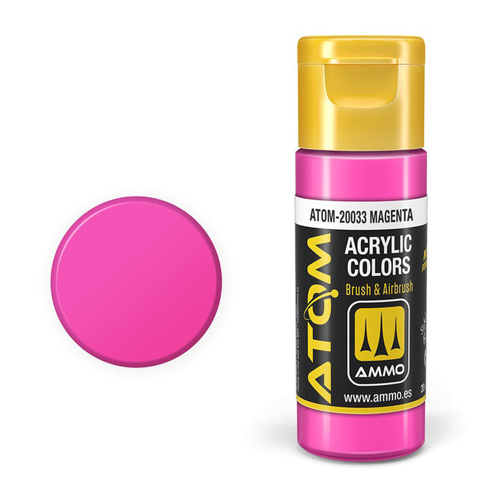 AMMO by Mig 20033 Atom: Magenta Acrylic Paint 20ml Bottle