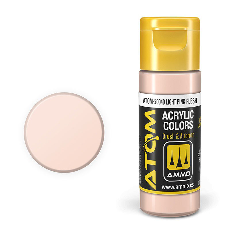 AMMO by Mig 20040 Atom: Light Pink Flesh Acrylic Paint 20ml Bottle