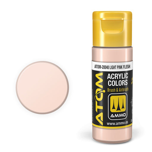 AMMO by Mig 20040 Atom: Light Pink Flesh Acrylic Paint 20ml Bottle