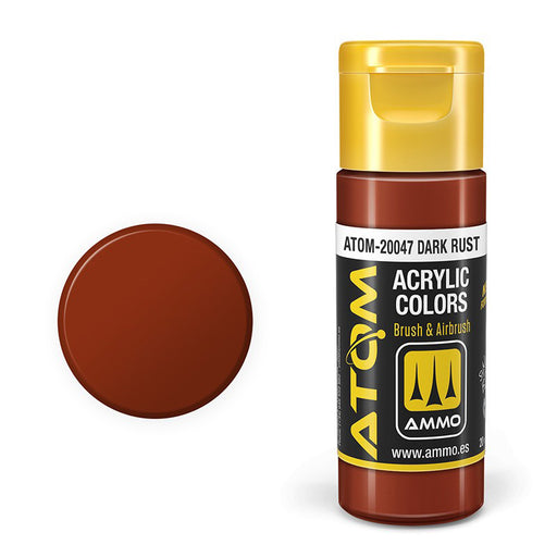 AMMO by Mig 20047 Atom: Dark Rust Acrylic Paint 20ml Bottle
