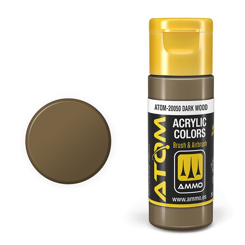 AMMO by Mig 20050 Atom: Dark Wood Acrylic Paint 20ml Bottle