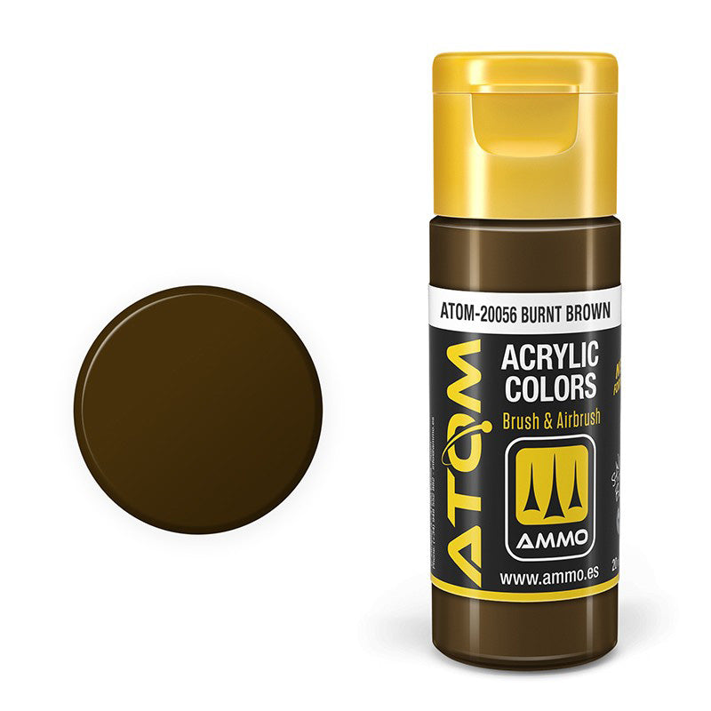 AMMO by Mig 20056 Atom: Burnt Brown Acrylic Paint 20ml Bottle