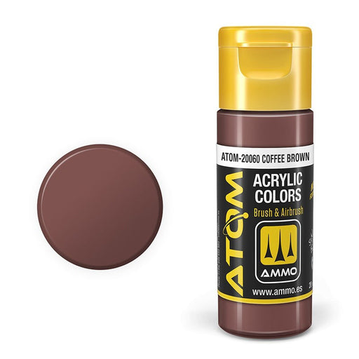 AMMO by Mig 20060 Atom: Coffee Brown Acrylic Paint 20ml Bottle