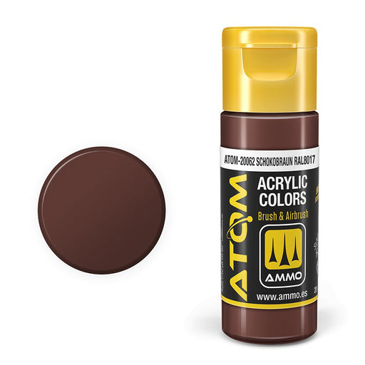 AMMO by Mig 20062 Atom: Schokobraun RAL8017 Acrylic Paint 20ml Bottle