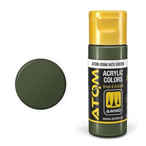 AMMO by Mig 20066 Atom: NATO Green Acrylic Paint 20ml Bottle
