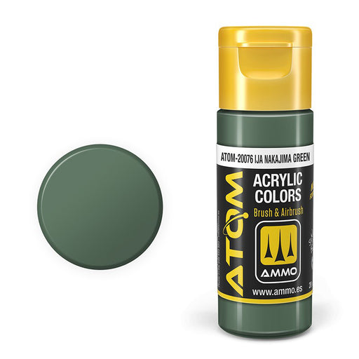 AMMO by Mig 20076 Atom: IJA Nakajima Green Acrylic Paint 20ml Bottle