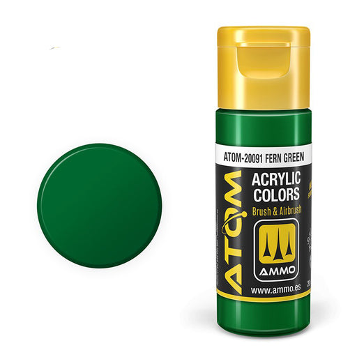 AMMO by Mig 20091 Atom: Fern Green Acrylic Paint 20ml Bottle