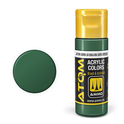 AMMO by Mig 20096 Atom: IJN Nakajima Dark Green Acrylic Paint 20ml Bottle