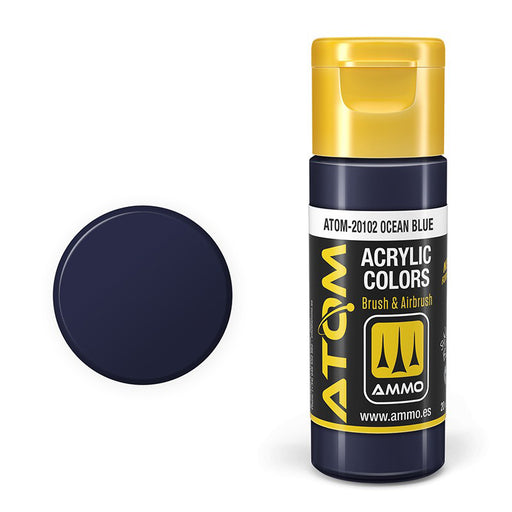 AMMO by Mig 20102 Atom: Ocean Blue Acrylic Paint 20ml Bottle