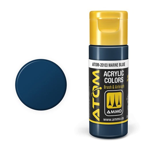 AMMO by Mig 20103 Atom: Marine Blue Acrylic Paint 20ml Bottle