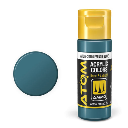 AMMO by Mig 20105 Atom: French Blue Acrylic Paint 20ml Bottle