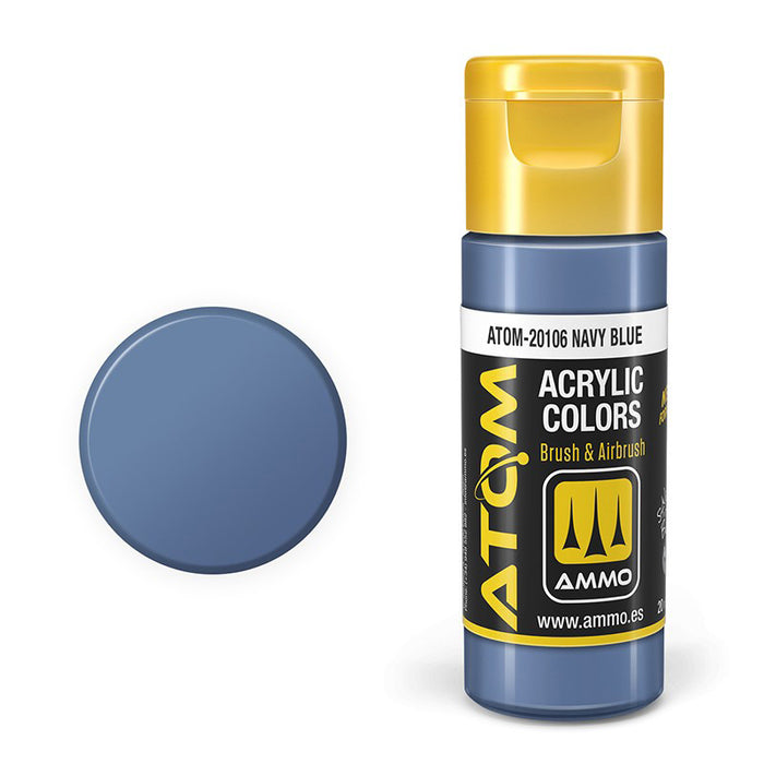 AMMO by Mig 20106 Atom: Navy Blue Acrylic Paint 20ml Bottle