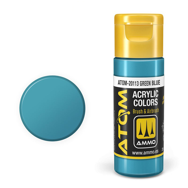 AMMO by Mig 20113 Atom: Green Blue Acrylic Paint 20ml Bottle
