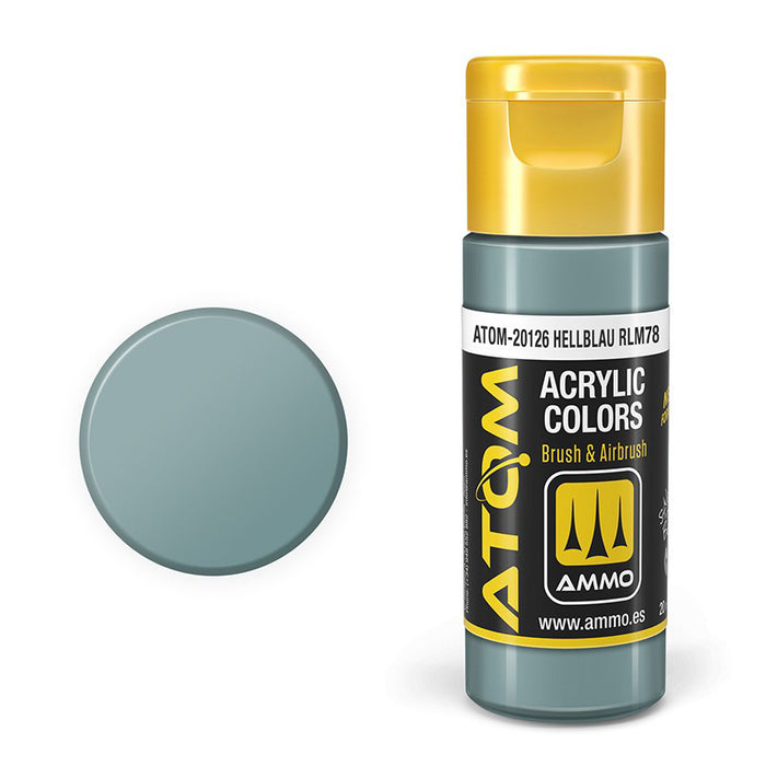 AMMO by Mig 20126 Atom: Hellblau RLM78 Acrylic Paint 20ml Bottle