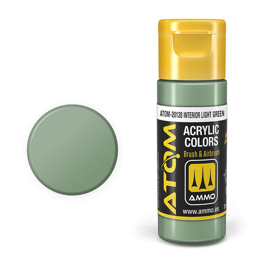 AMMO by Mig 20128 Atom: Interior Light Green Acrylic Paint 20ml Bottle