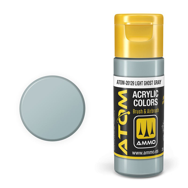 AMMO by Mig 20129 Atom: Light Ghost Gray Acrylic Paint 20ml Bottle