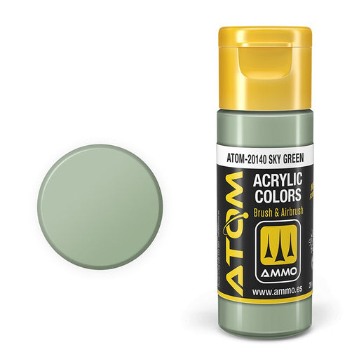 AMMO by Mig 20140 Atom: Sky Green Acrylic Paint 20ml Bottle