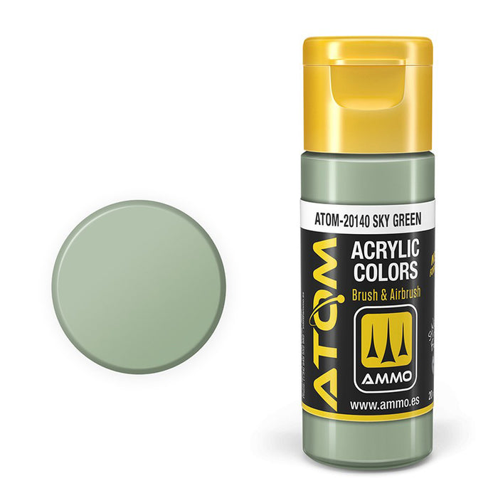 AMMO by Mig 20140 Atom: Sky Green Acrylic Paint 20ml Bottle