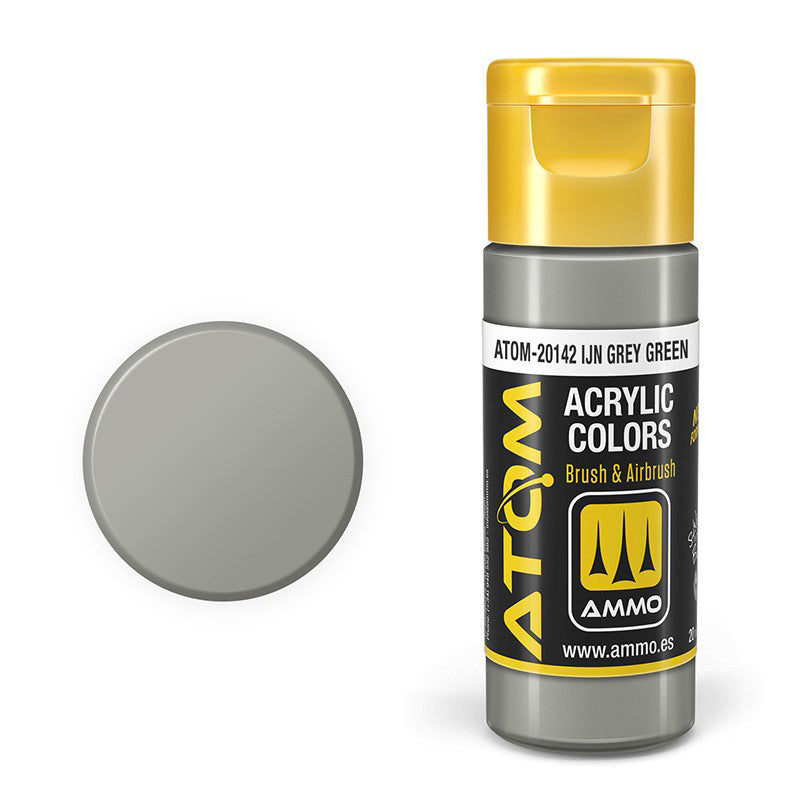 AMMO by Mig 20142 Atom: IJA Grey Green Acrylic Paint 20ml Bottle