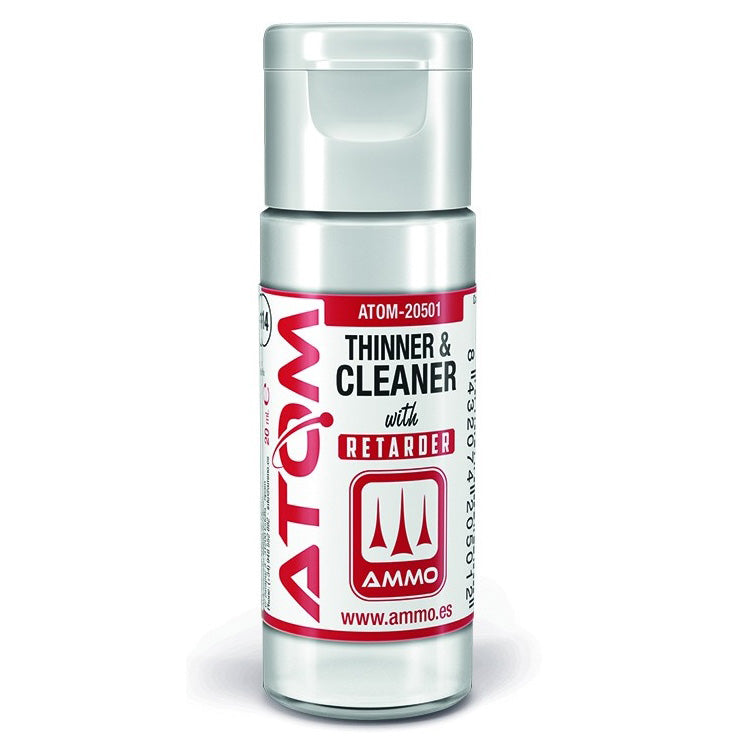 AMMO by Mig 20501 Atom: Acrylic Thinner & Cleaner w/Retarder 20ml Bottle