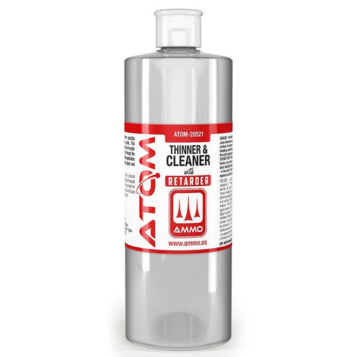AMMO by Mig 20521 Atom: Acrylic Thinner & Cleaner w/Retarder 400ml Bottle