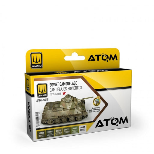 AMMO by Mig 20715 Atom: Soviet Camouflage 1934-45 Acrylic Paint Set (6 Colors) 20ml Bottles