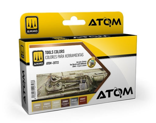 AMMO by Mig 20723 Atom: Tools Acrylic Paint Set (6 Colors) 20ml Bottles