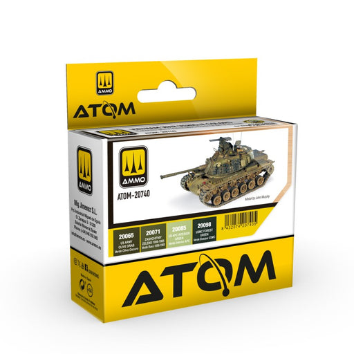 AMMO by Mig 20740 Atom: Vietnam War Vehicle Acrylic Paint Set (4 Colors) 20ml Bottles