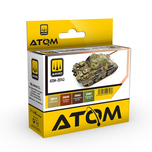 AMMO by Mig 20743 Atom: 1944-45 German Standard Acrylic Paint Set (4 Colors) 20ml Bottles