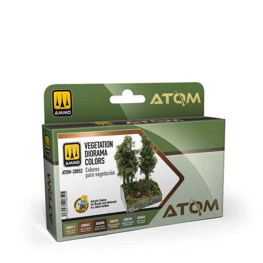 AMMO by Mig 20852 Atom: Vegetation Diorama Acrylic Paint Set (6 Colors) 20ml Bottles