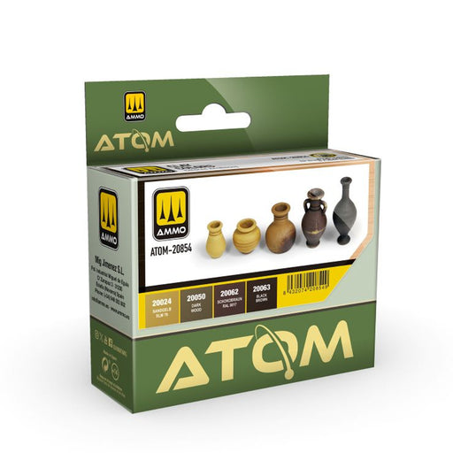 AMMO by Mig 20854 Atom: Clay Tones Acrylic Paint Set (4 Colors) 20ml Bottles