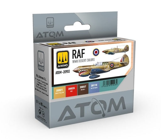 AMMO by Mig 20903 Atom: RAF WWII Desert Acrylic Paint Set (4 Colors) 20ml Bottles
