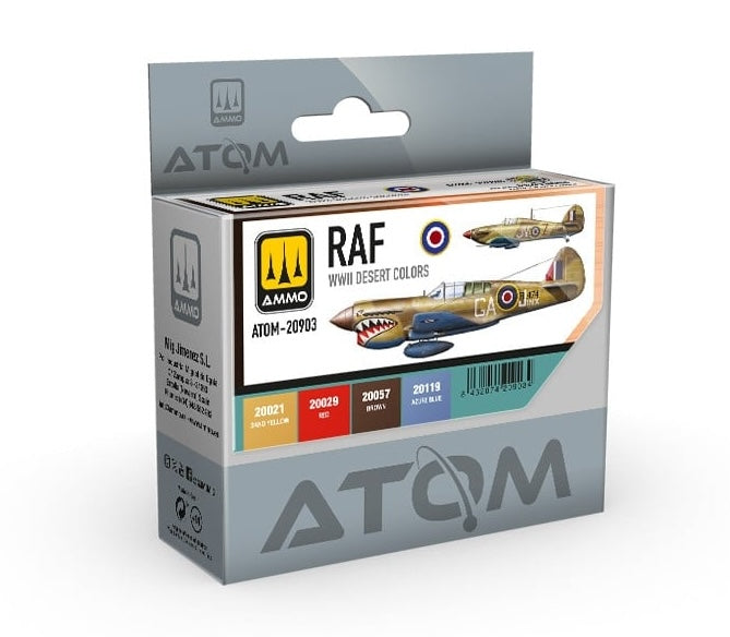 AMMO by Mig 20903 Atom: RAF WWII Desert Acrylic Paint Set (4 Colors) 20ml Bottles