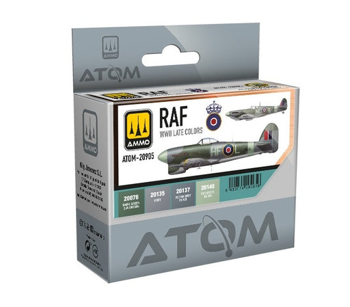 AMMO by Mig 20905 Atom: RAF WWII Late Acrylic Paint Set (4 Colors) 20ml Bottles