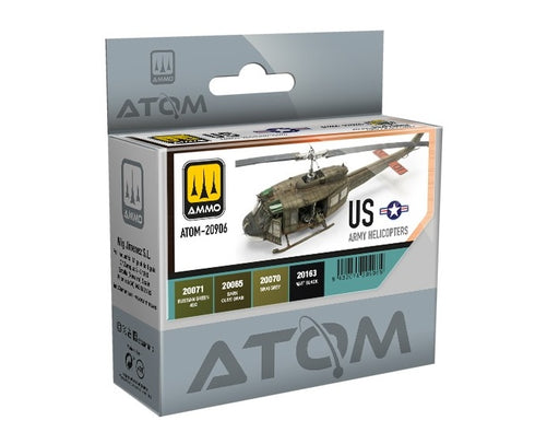 AMMO by Mig 20906 Atom: US Army Helicopters Acrylic Paint Set (4 Colors) 20ml Bottles