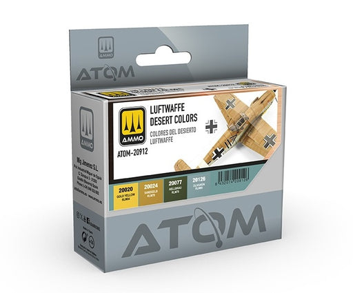 AMMO by Mig 20912 Atom: Luftwaffe Desert Acrylic Paint Set (4 Colors) 20ml Bottles