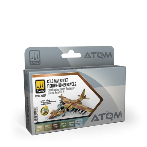 AMMO by Mig 20934 Atom: Cold War Soviet Fighter-Bombers Vol. 2 Acrylic Paint Set (6 Colors) 20ml Bottles