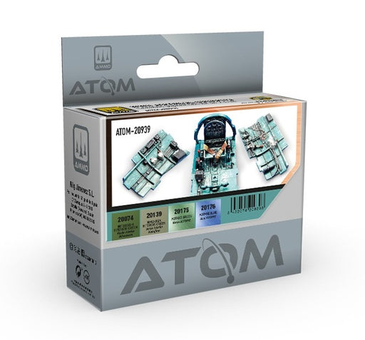 AMMO by Mig 20939 Atom: WWII Japanese Cockpits Acrylic Paint Set (4 Colors) 20ml Bottles