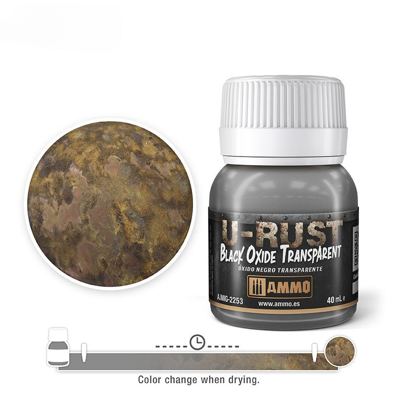 AMMO by Mig 2253 U-Rust: Black Oxide Transparent 40ml Bottle