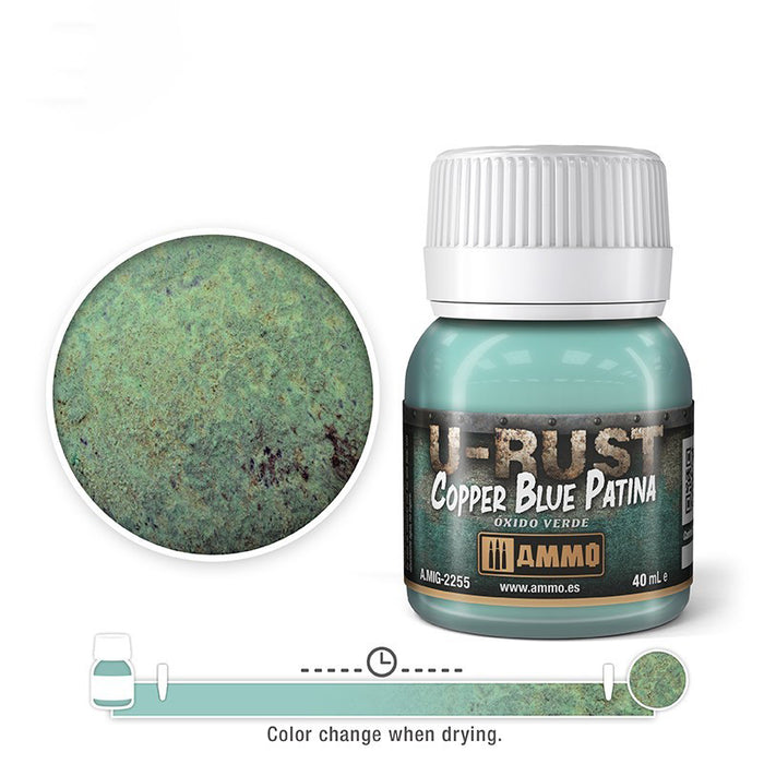 AMMO by Mig 2255 U-Rust: Copper Blue Patina 40ml Bottle