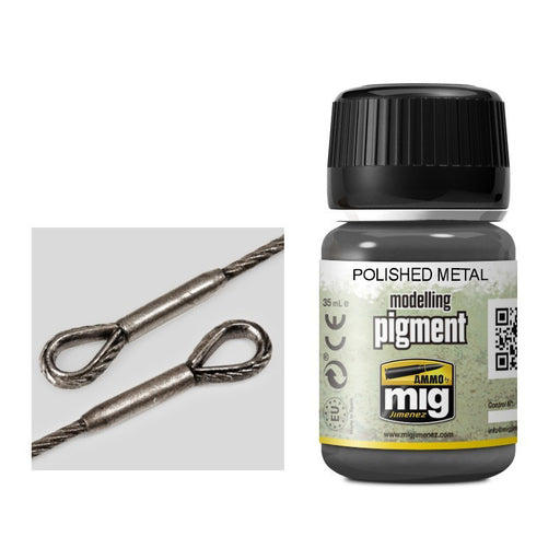 AMMO by Mig 3021 Polished Metal Pigment 35ml Bottle